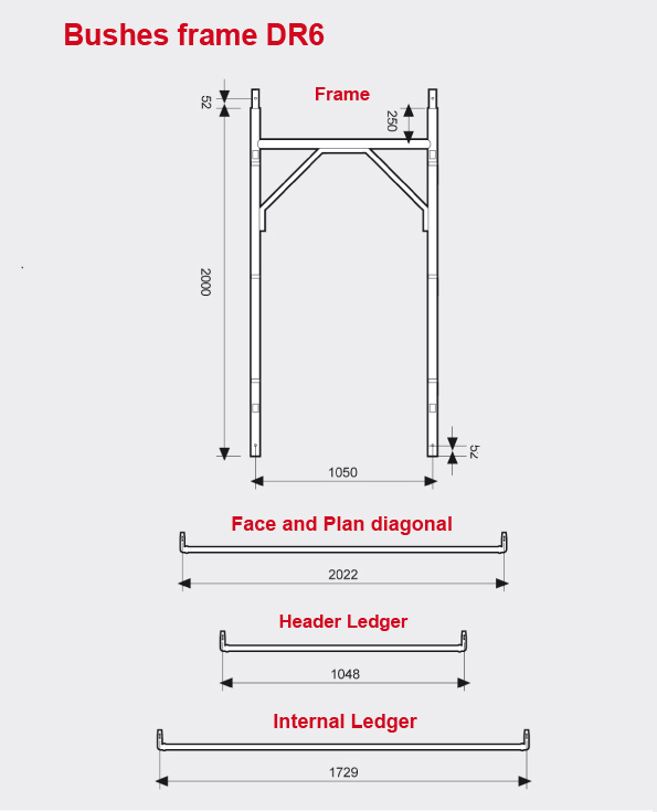 Bushes frame scaffolding DR6