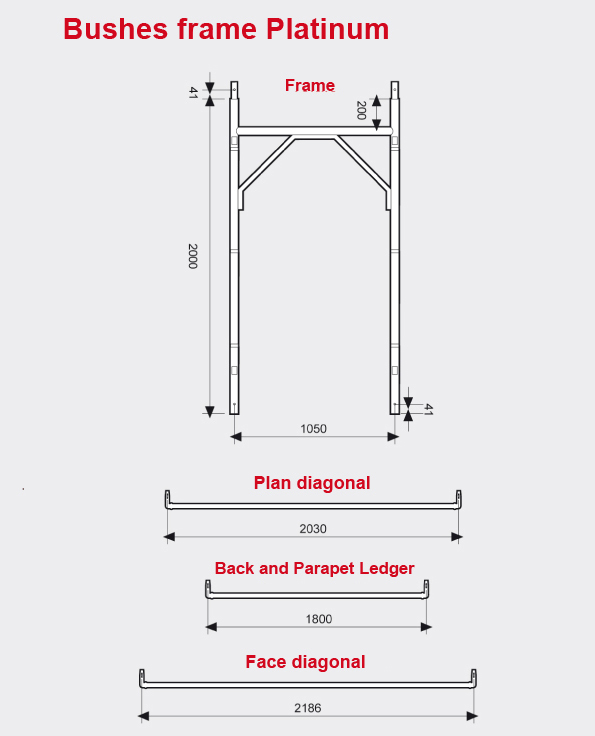 Bushes frame scaffolding Platinum